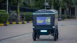 Plugging in for Automated Delivery: Ottonomy Launches Contactless Delivery Robot with Los Angeles-based Mobile Ordering App, Crave