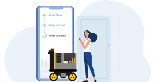 Client System Updated With Delivery Status - Delivery Robot